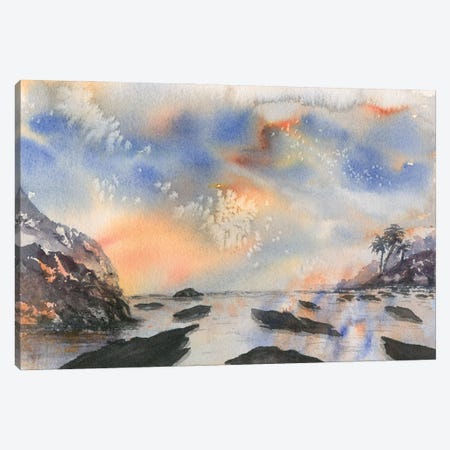 Golden Sunset Canvas Print #LCV195} by Liz Covington Canvas Art