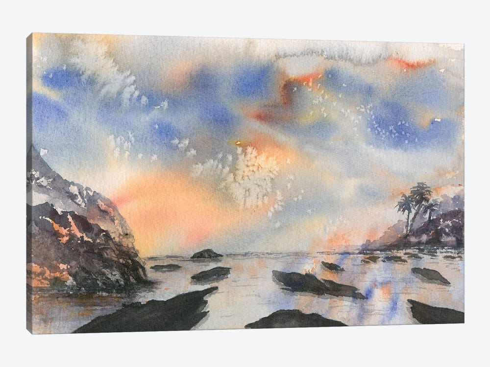 Golden Sunset by Liz Covington 1-piece Canvas Artwork