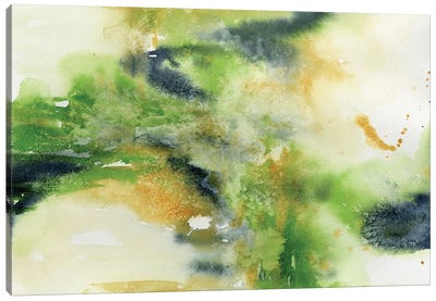 Green Abstract Canvas Art Print - Liz Covington