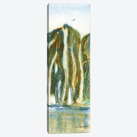 Green Waterfall Canvas Print #LCV201} by Liz Covington Art Print