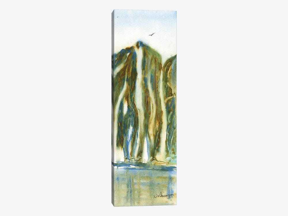 Green Waterfall by Liz Covington 1-piece Canvas Art Print
