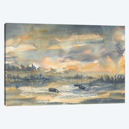 Harbor At Dusk Canvas Print #LCV202} by Liz Covington Art Print