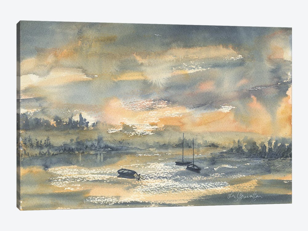 Harbor At Dusk by Liz Covington 1-piece Canvas Artwork