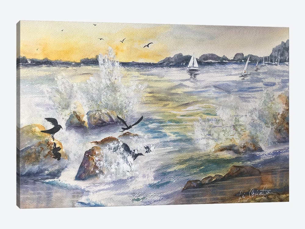 Harbor Birds by Liz Covington 1-piece Art Print