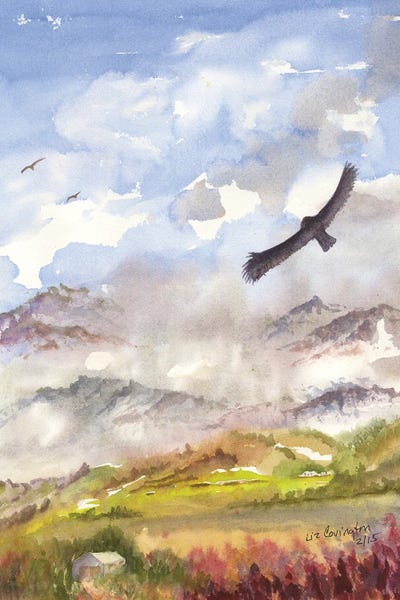Serene Watercolors: Hunting For Prey by Liz Covington