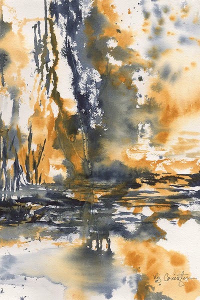 Impressionistic Landscape by Liz Covington framed canvas print