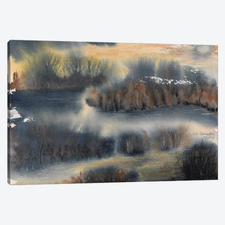 Moody Lake And Fog Canvas Print #LCV220} by Liz Covington Canvas Art Print