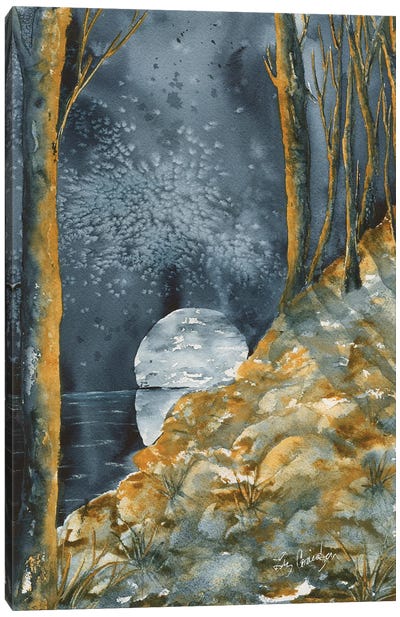 Moonlit Hill Canvas Art Print - Liz Covington