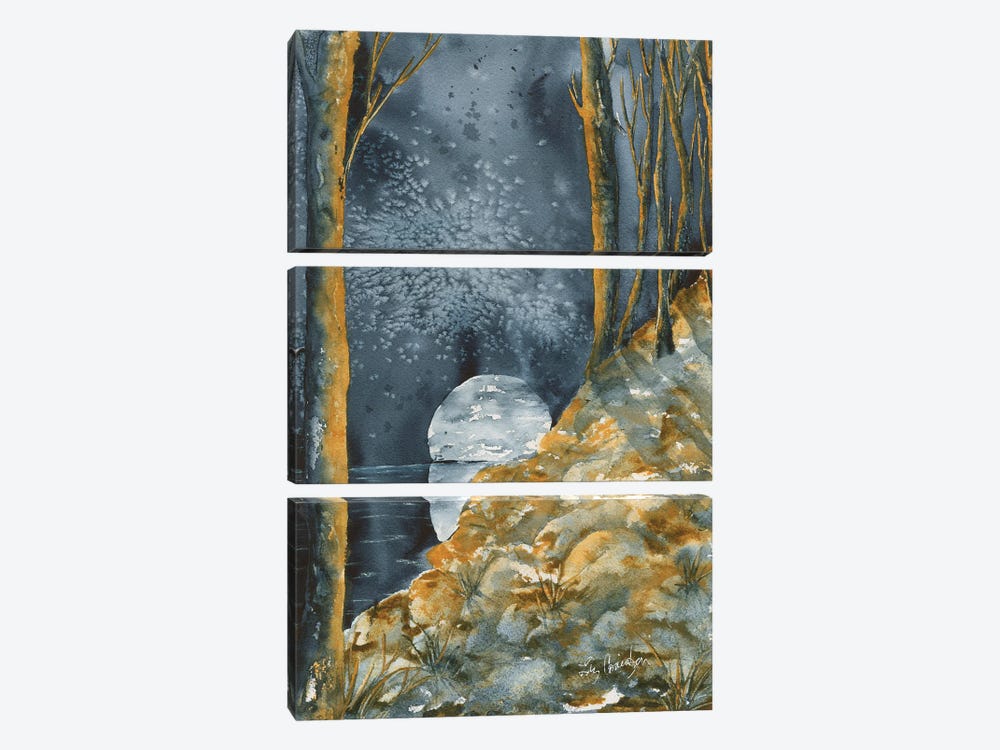 Moonlit Hill by Liz Covington 3-piece Canvas Print