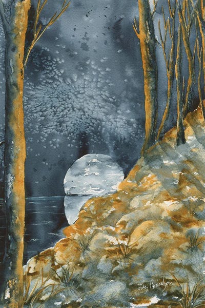 Liz Covington: Moonlit Hill by Liz Covington
