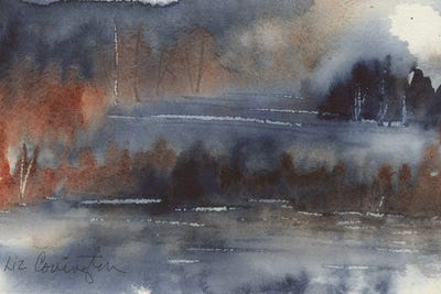 Moonlit Lake by Liz Covington canvas print