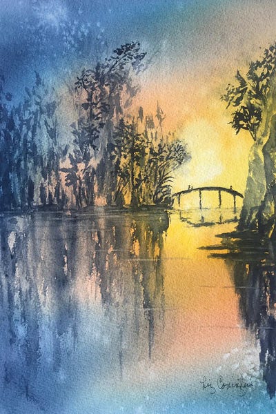 Peaceful Sunset by Liz Covington canvas print