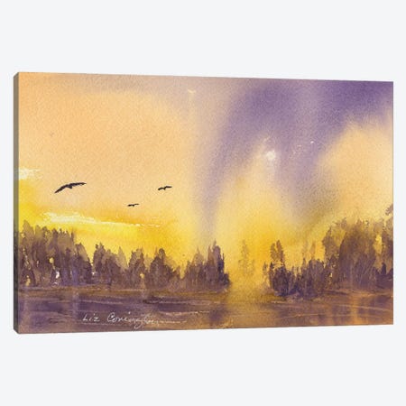 Purple Sunrise Canvas Print #LCV244} by Liz Covington Canvas Wall Art