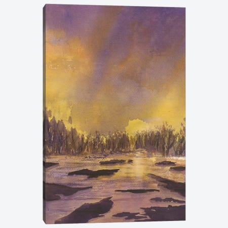 Purple Sunset Canvas Print #LCV245} by Liz Covington Canvas Artwork