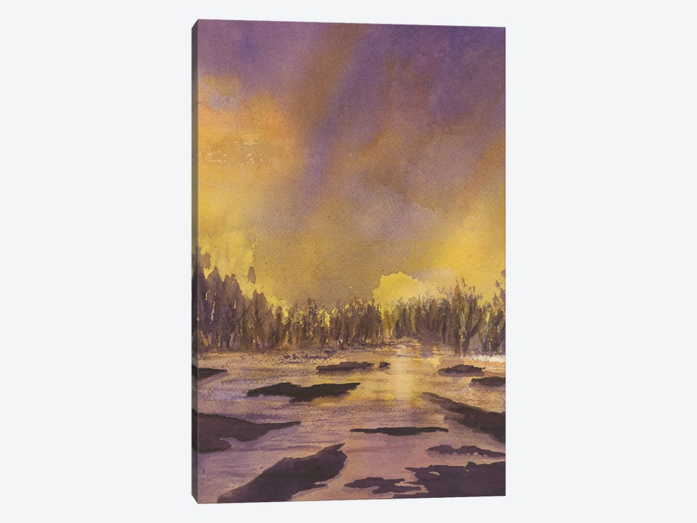 Purple Sunset by Liz Covington 1-piece Art Print