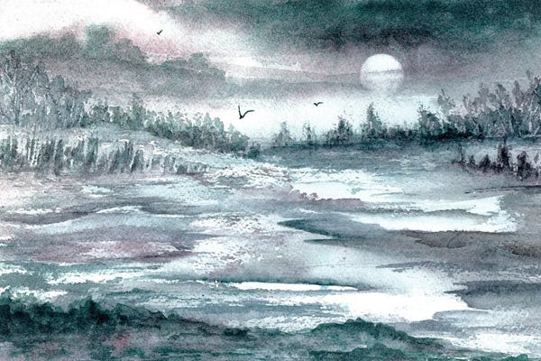 Subtle Landscapes: Red Sunset by Liz Covington