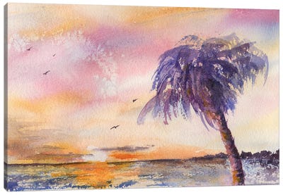 Solitary Palm Canvas Art Print - Liz Covington