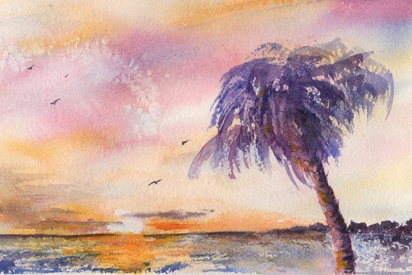 Liz Covington: Solitary Palm by Liz Covington
