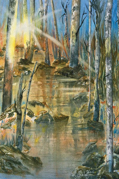 Serene Watercolors: Sunbeam Sunset by Liz Covington
