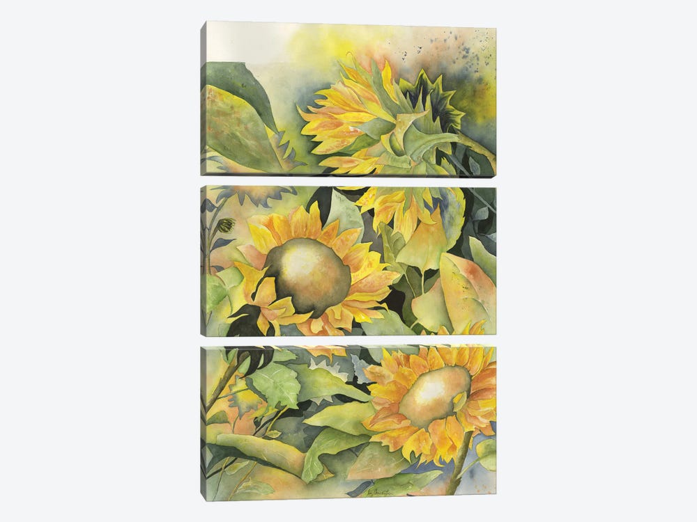 Sunflowers II by Liz Covington 3-piece Canvas Artwork
