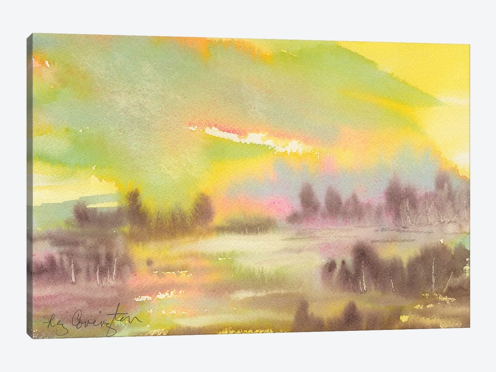 Sunset At The Lake by Liz Covington 1-piece Canvas Art