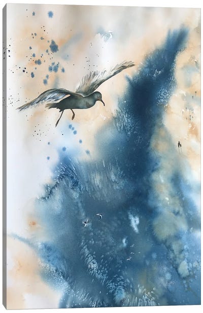 Turbulent Sea Canvas Art Print - Liz Covington