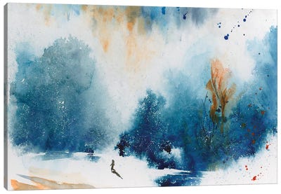 Winter Stroll Canvas Art Print - Subtle Landscapes