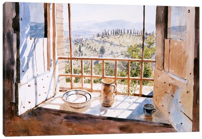 View From A Window, 1988 Canvas Art Print - Window Art
