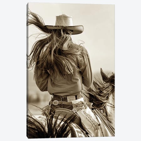 Cowgirl Canvas Print #LDG1} by Lisa Dearing Canvas Wall Art