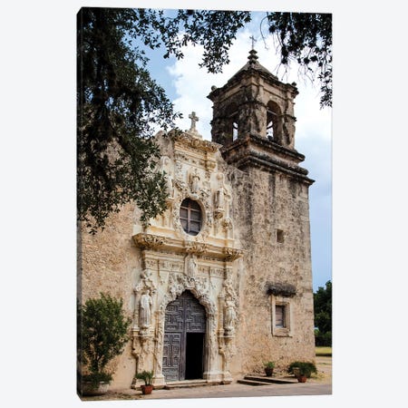 Artistry and Craftsmanship at Mission San Jose in San Antonio Canvas Print #LDI18} by Larry Ditto Canvas Print