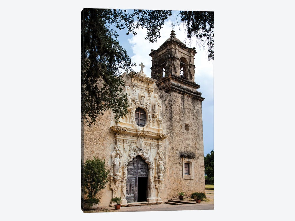 Artistry and Craftsmanship at Mission San Jose in San Antonio by Larry Ditto 1-piece Canvas Print