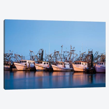 Fulton Harbor and oyster boats Canvas Print #LDI7} by Larry Ditto Canvas Art Print