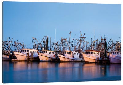 Fulton Harbor and oyster boats Canvas Art Print