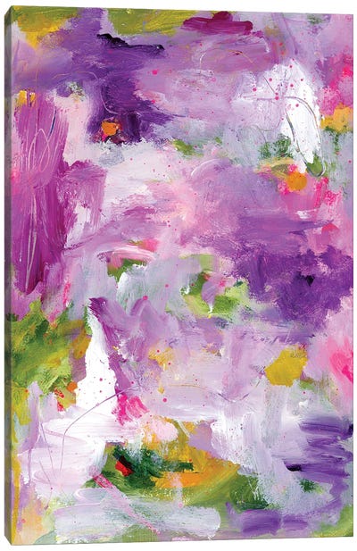 Sunbeam Night III Canvas Art Print - Purple Abstract Art