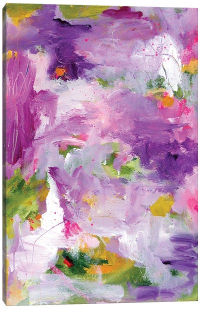 Sunbeaming Night III Canvas Art Print - Purple Abstract Art