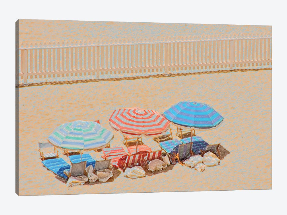 Umbrellas III by Sally Linden 1-piece Art Print