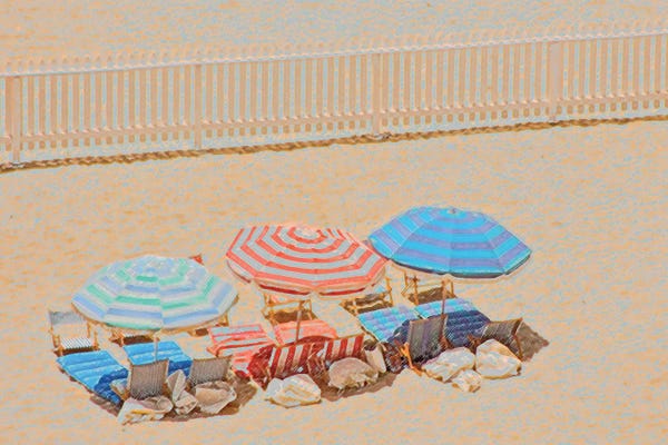 Sally Linden: Umbrellas III by Sally Linden