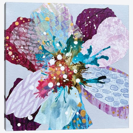 Just Because, Pastel Flower Canvas Print #LDQ14} by Leanne Daquino Canvas Art