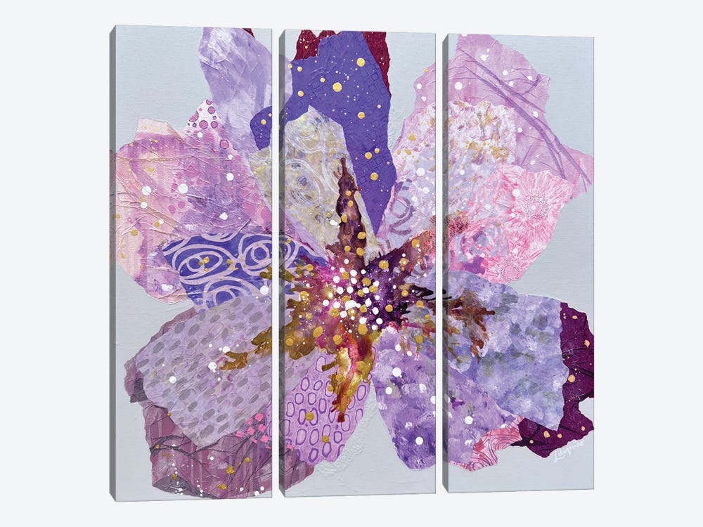 No Shrinking Violet, Blossom by Leanne Daquino 3-piece Canvas Wall Art
