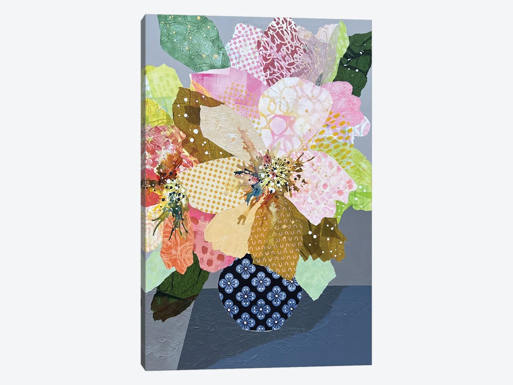Patchwork Daisies by Leanne Daquino 1-piece Canvas Wall Art