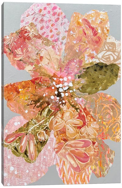 Ava's Beautiful Orange Garden Canvas Art Print - Shabby Chic Décor