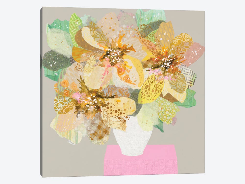 Sweet Honey Bee Bouquet by Leanne Daquino 1-piece Canvas Print