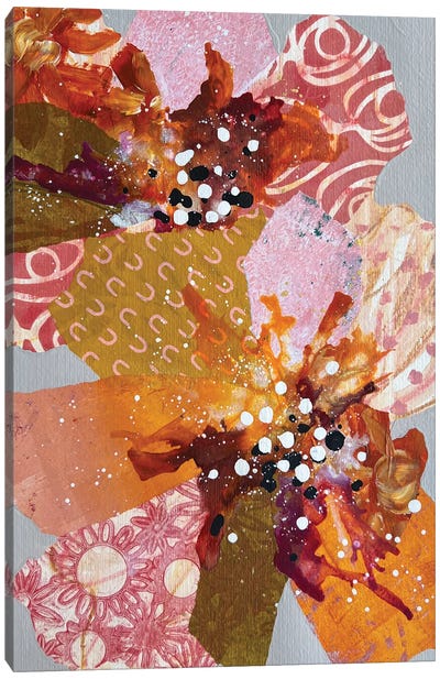 Saffron Floral Bouquet Canvas Art Print - Leanne Daquino