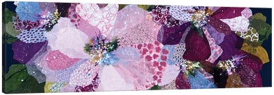 Ava's Garden Of Textured Blooms Canvas Art Print - Purple Art