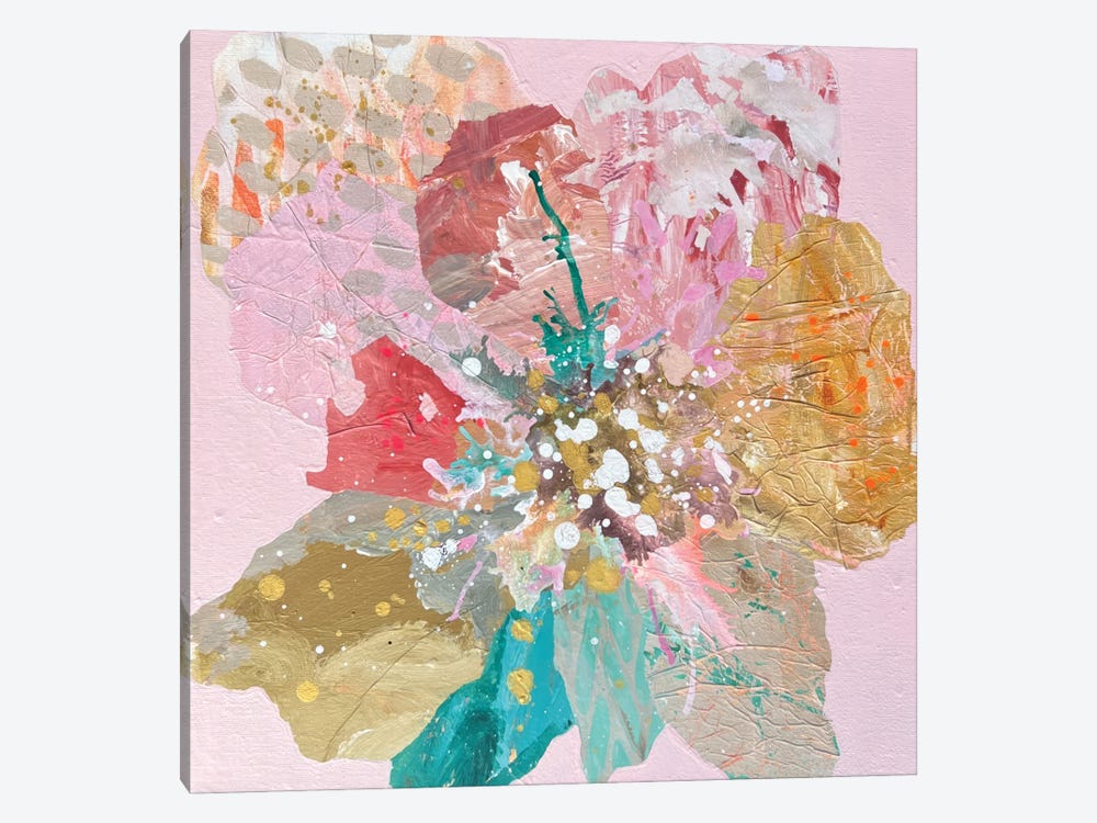 A Pretty Pink Little Conversation by Leanne Daquino 1-piece Canvas Artwork