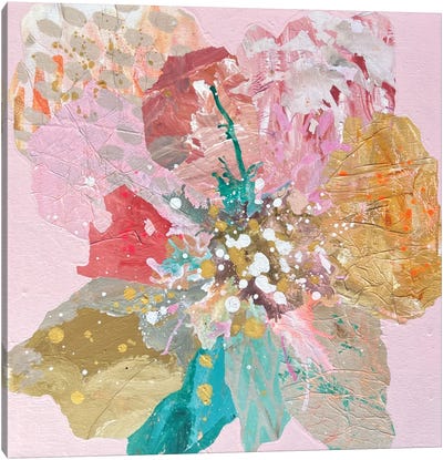 A Pretty Pink Little Conversation Canvas Art Print - Leanne Daquino