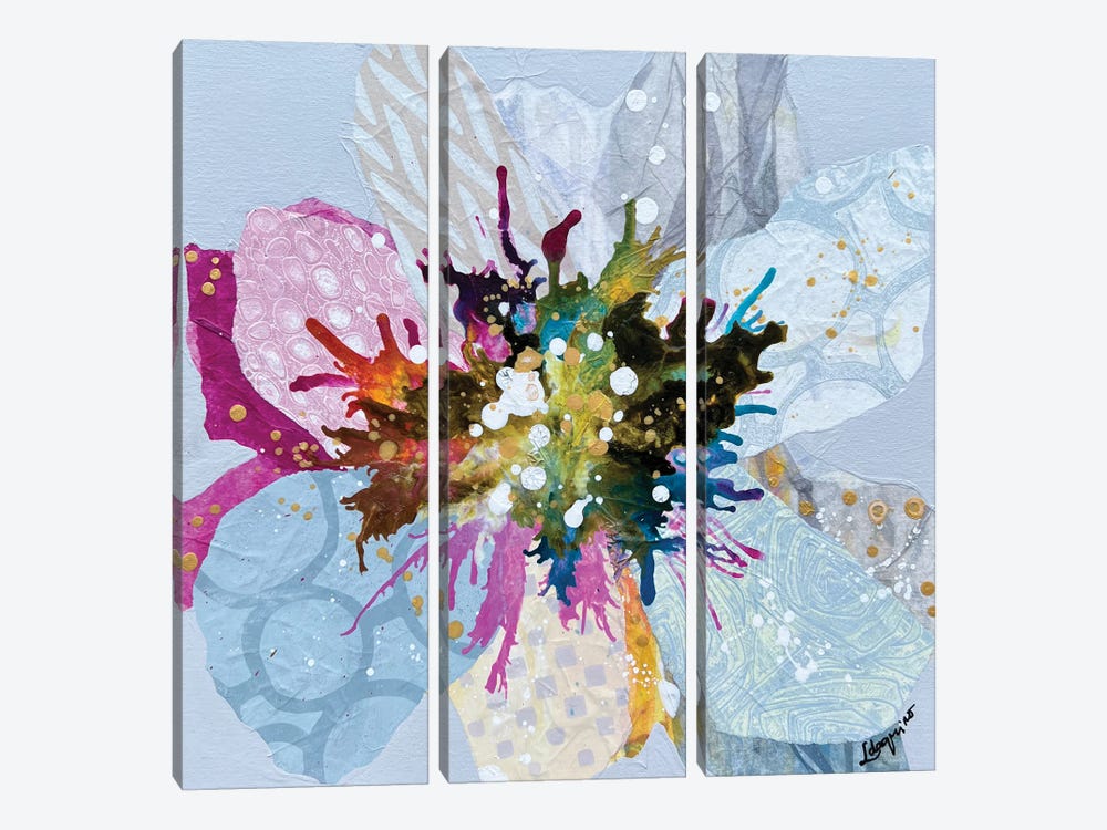 Petal Patterns Just For You by Leanne Daquino 3-piece Canvas Wall Art
