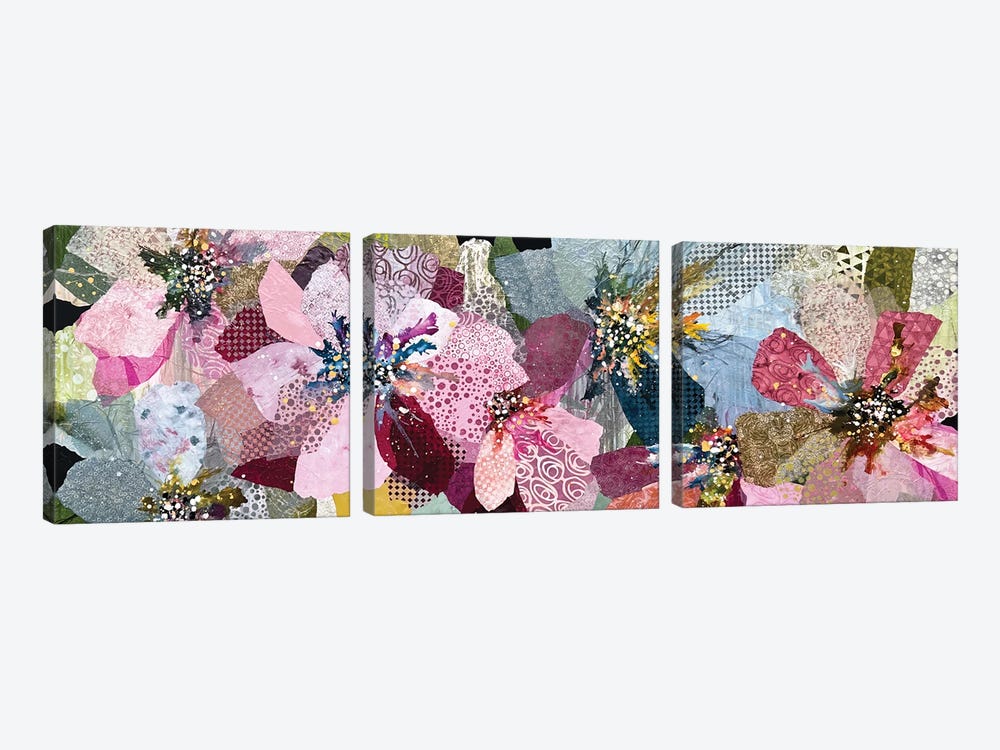 Beauty In Bloom, Lauren's Garden by Leanne Daquino 3-piece Canvas Art Print