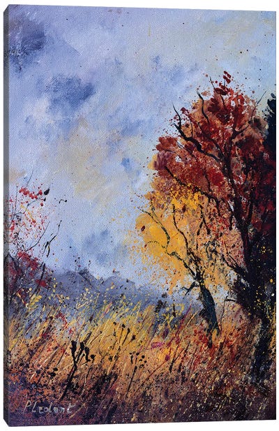 Autumnal morning Canvas Art Print - Purple Abstract Art