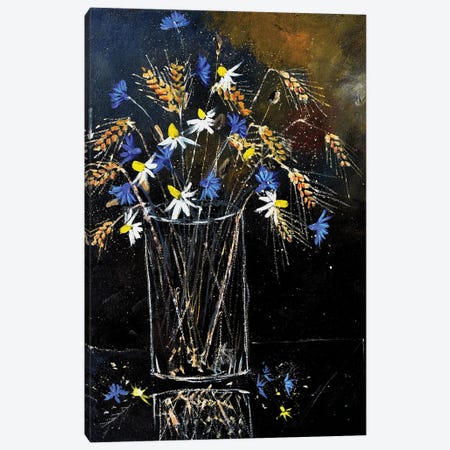A still life with field flowers Canvas Print #LDT157} by Pol Ledent Art Print